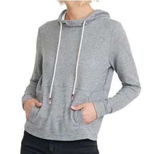 Marine Layer Womens Double Knit Gray Heather Hoodie Size Medium